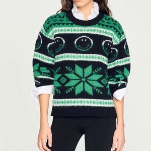 NWT  SANDRO SMILEY  SWEATER